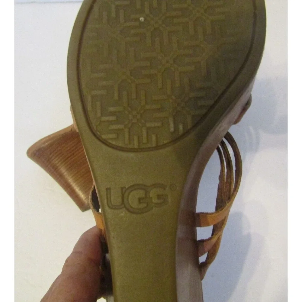 Women’s Tan Wedge UGG  Slide Sandals